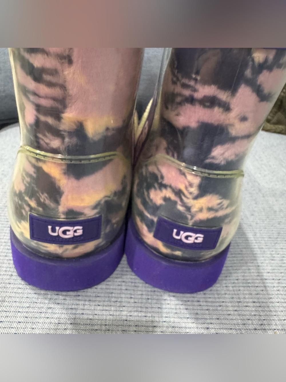 UGG CLASSIC CLEAR MINI MARBLE WATERPROOF BOOTS SIZE SIZE 10 - Picture 11 of 12